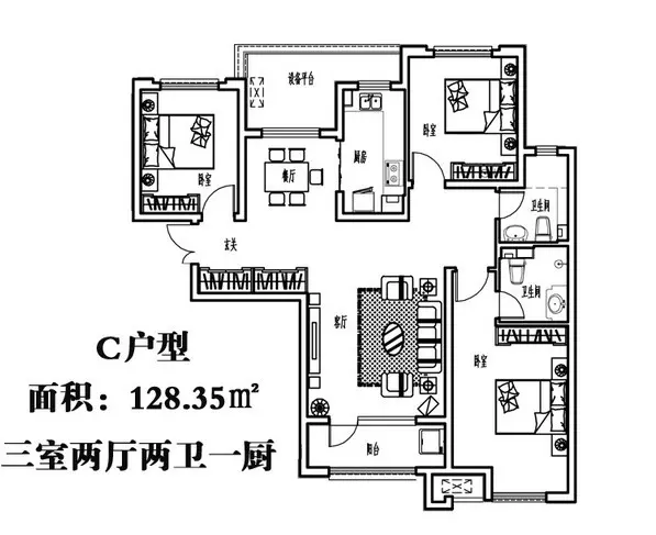 安联青年城-现代简约-二居室