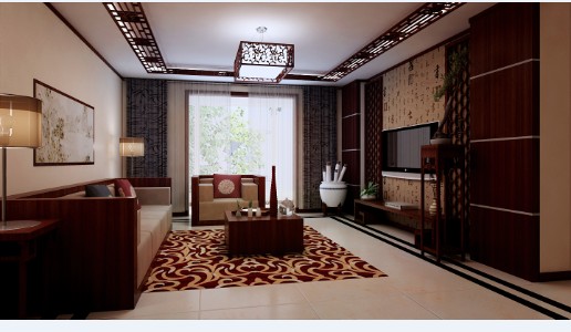 汇名公寓-中式古典-三居室