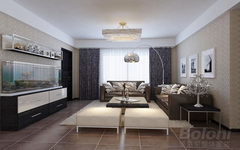 白马公寓-混合型风格-三居室