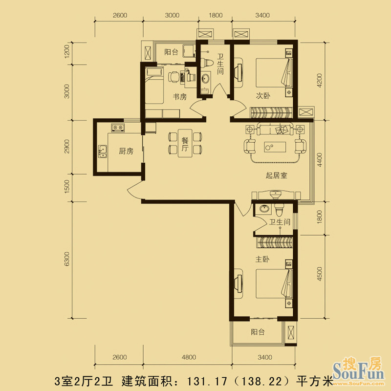 华林国际-现代简约-三居室