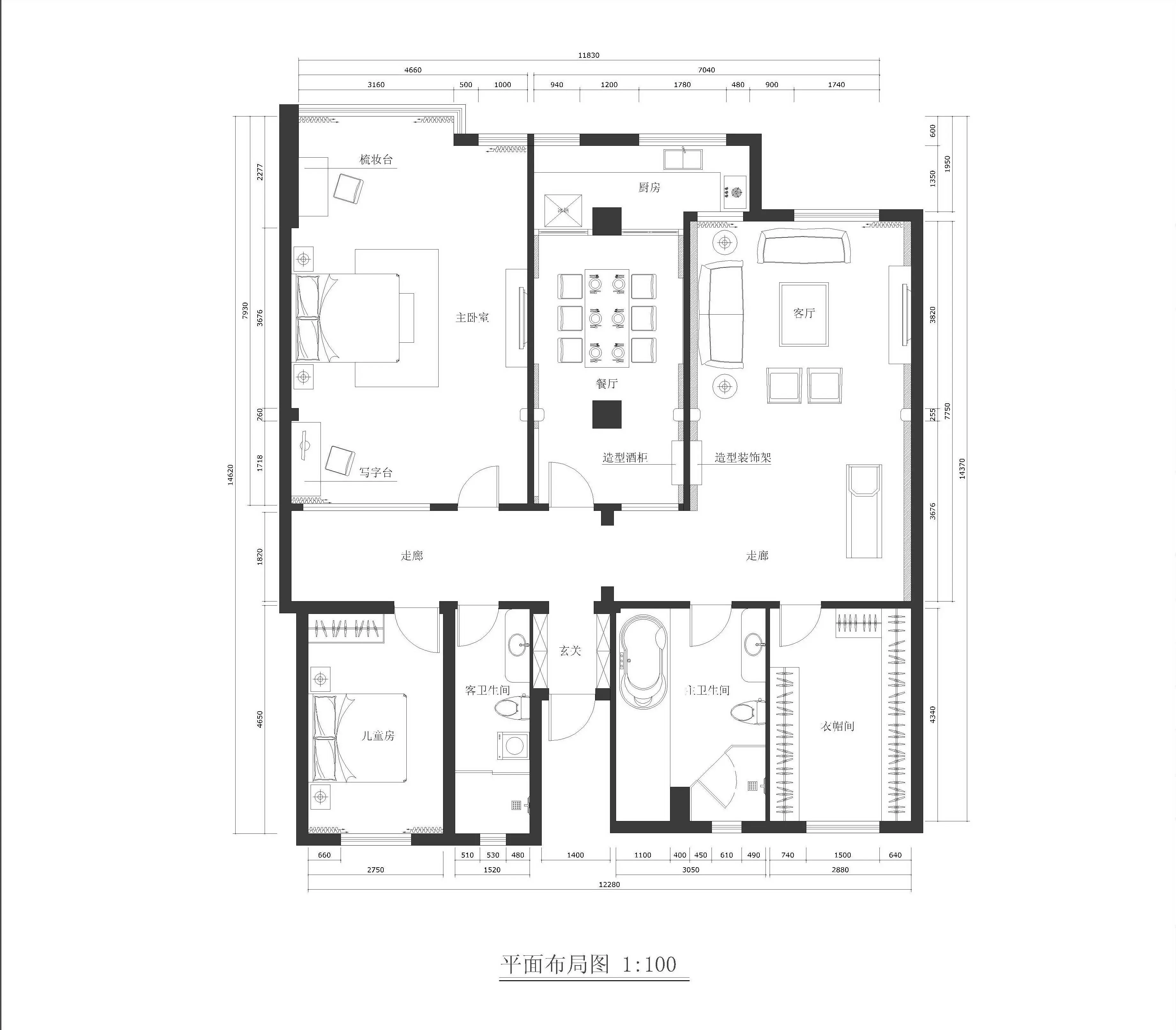 幸福阳光-白色简约欧式装修-四居室