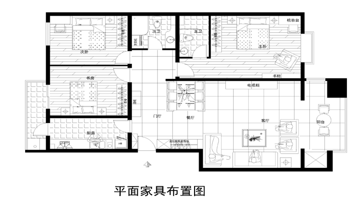 戊戌院后勤部队小区-简中式-三居室