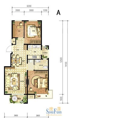 中国铁建·北京山语城-中式古典-三居室