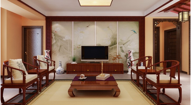 想象国际-中式古典-三居室