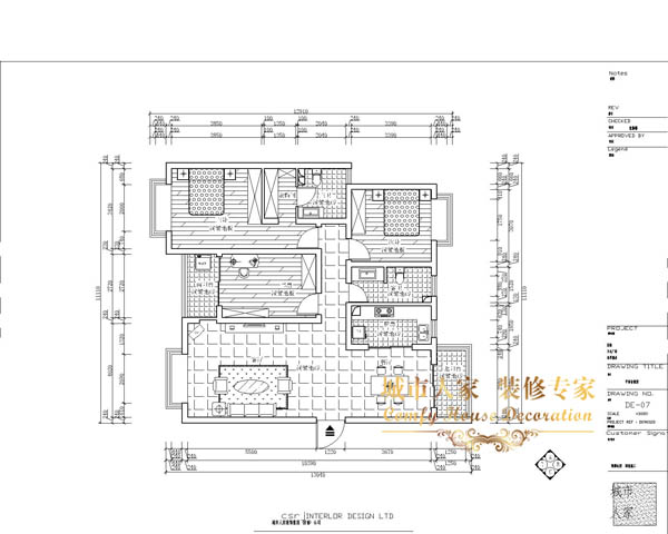 烟台万达广场-中式古典-三居室