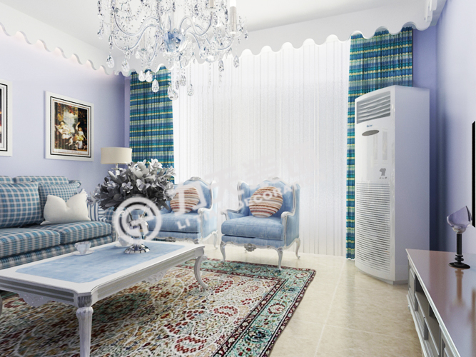 枫蓝国际-地中海风格-一居室