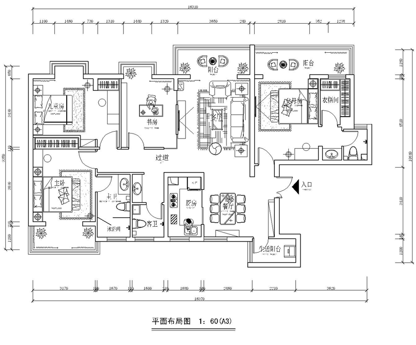 银基王朝-现代简约-三居室