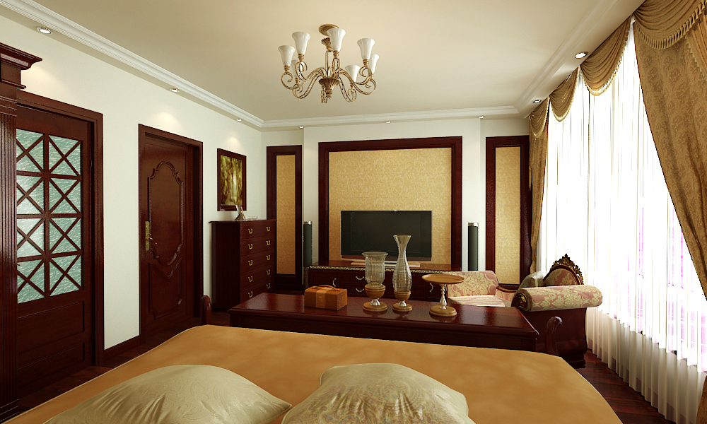 普罗旺世别墅-美式新古典-三居室