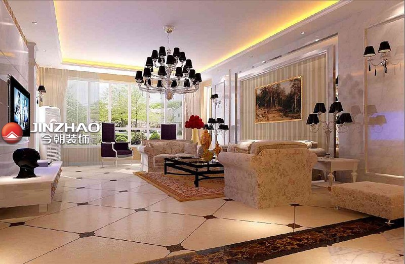 华泰国际商务公寓-现代欧式-三居室