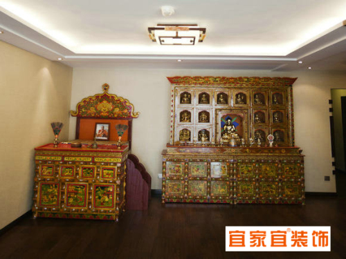 天津滨海现代城-中式古典-三居室
