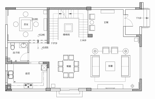 梦想蓝调-中式古典-二居室