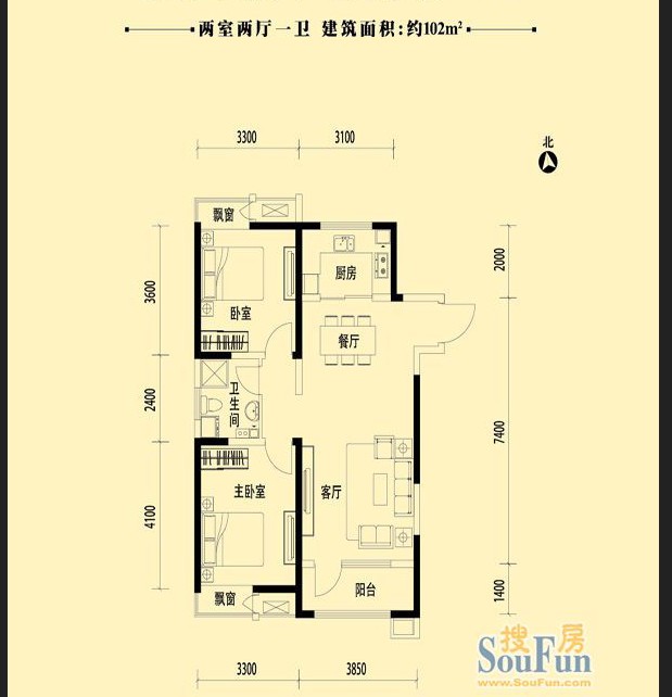 融科贻锦台-现代简约-二居室