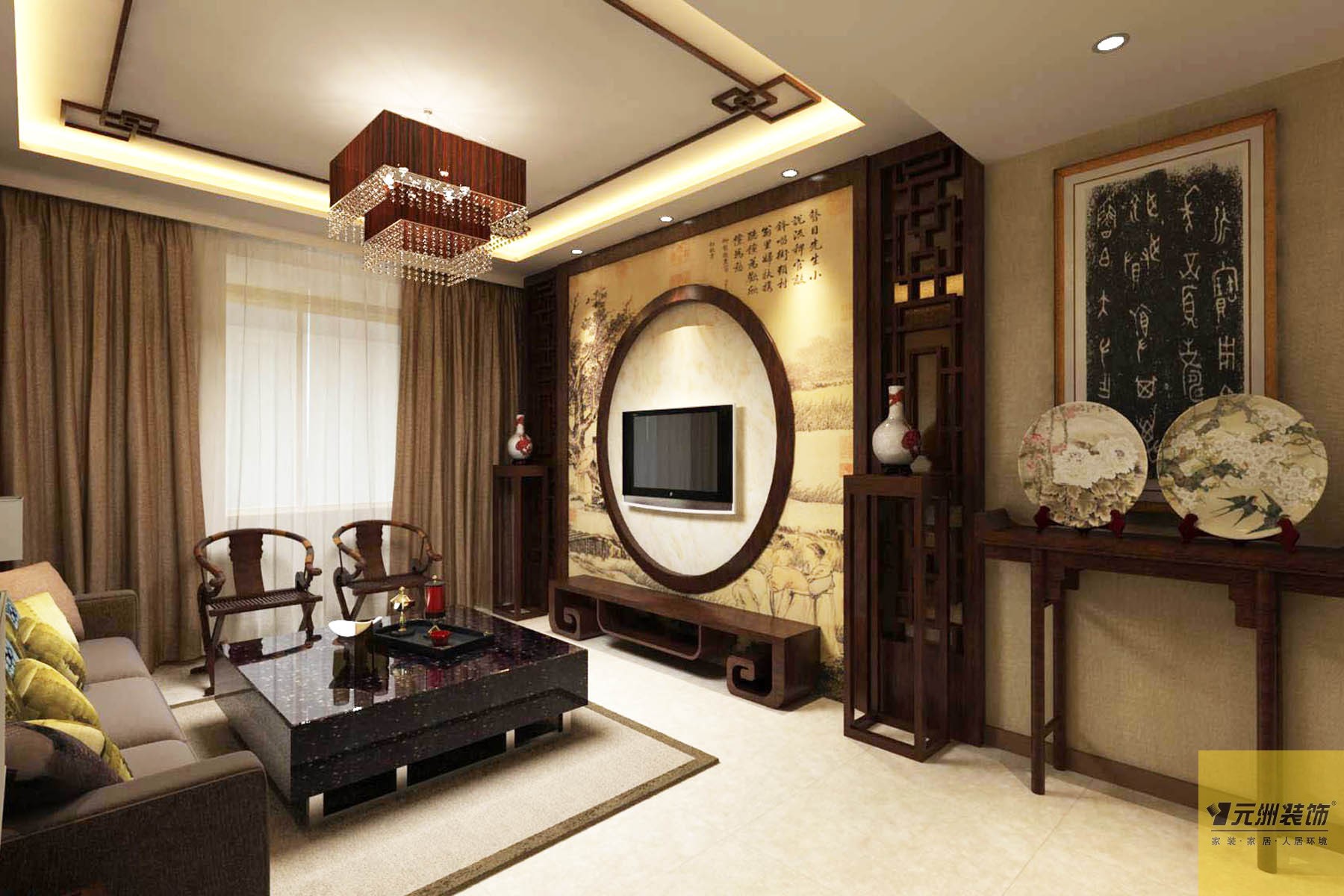 新加坡城-新中式风格-二居室