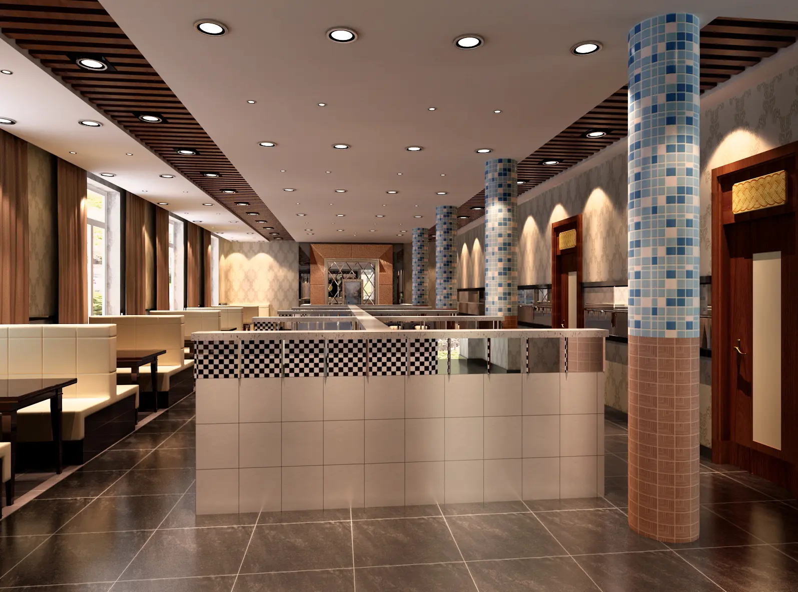 清真食府-现代简约-六居室以上