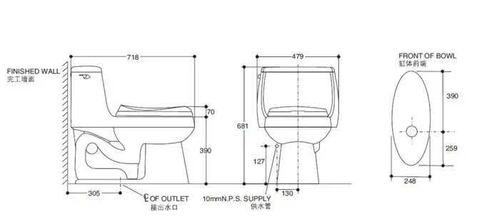 科勒嘉珀莉五级旋风连体座便器马桶坐便器k-3322-cw