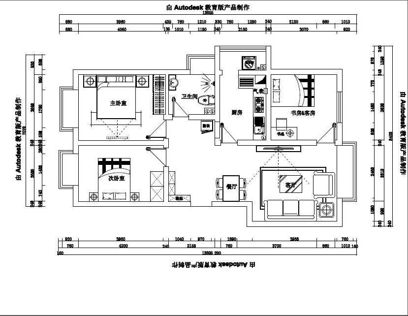 启福华都-现代简约-三居室