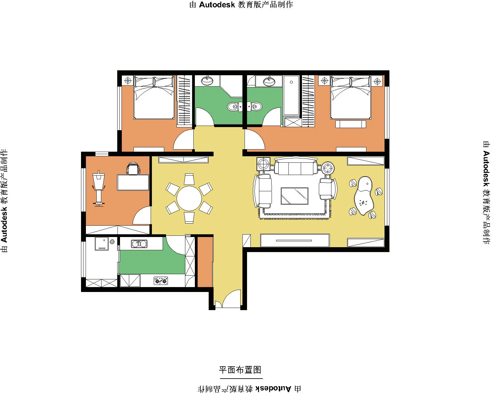 风和日丽新领地-中式古典-三居室