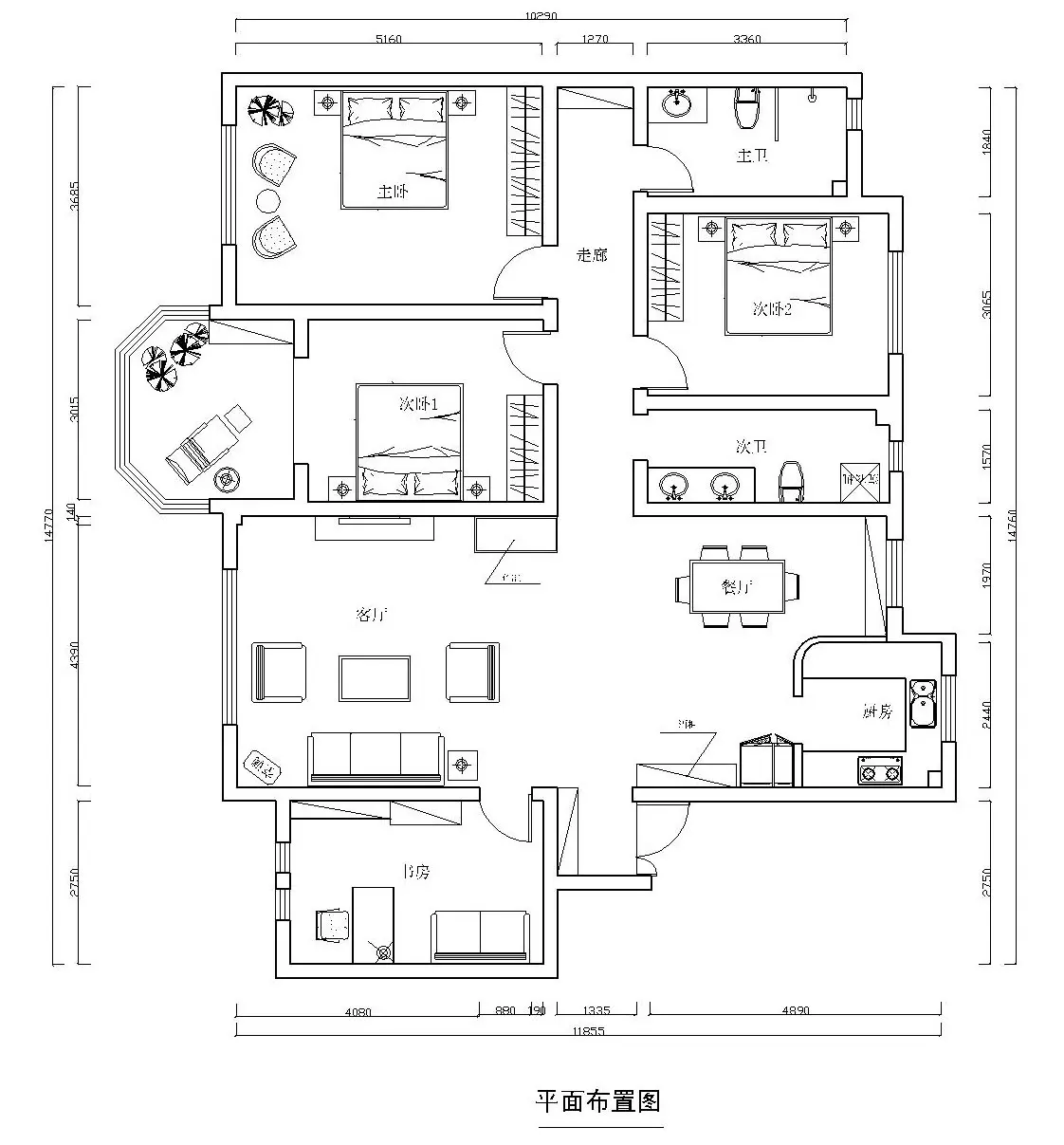 中海城-中式古典-四居室