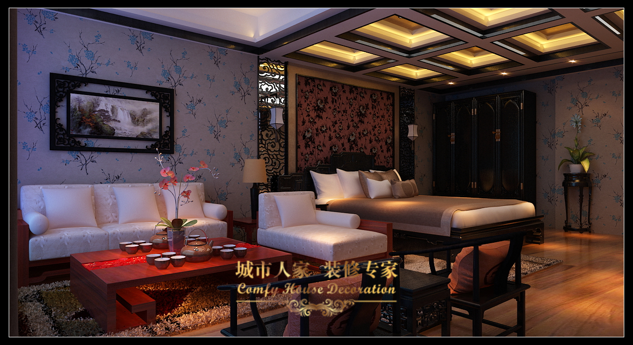 富力华庭-中式古典-四居室