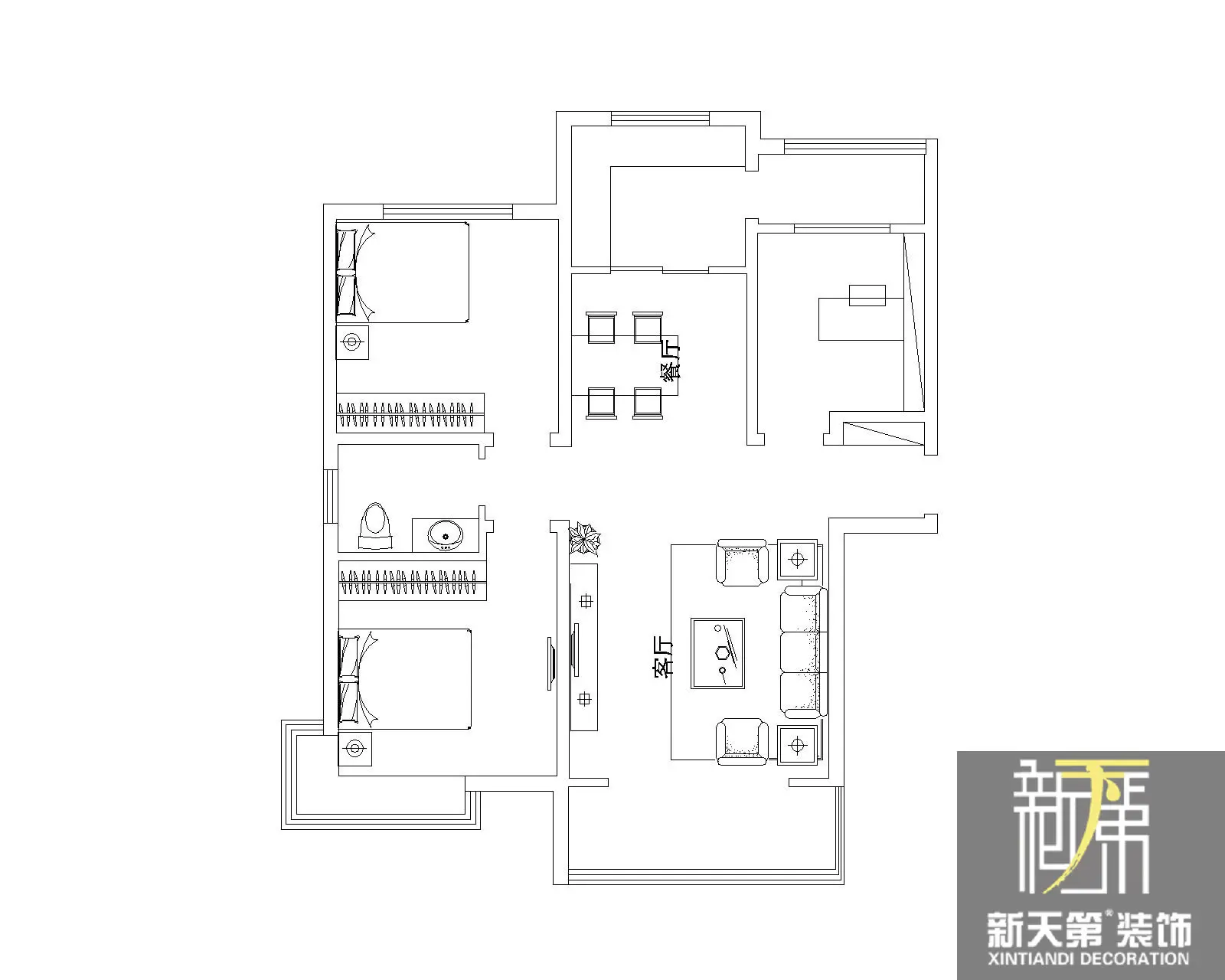 盛邦大都会-欧美风情-三居室