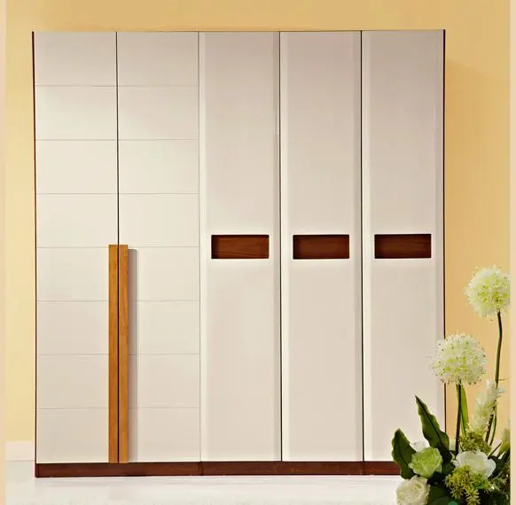 林氏木业原木色整体大衣柜 中式开门组合实木大衣橱ag011