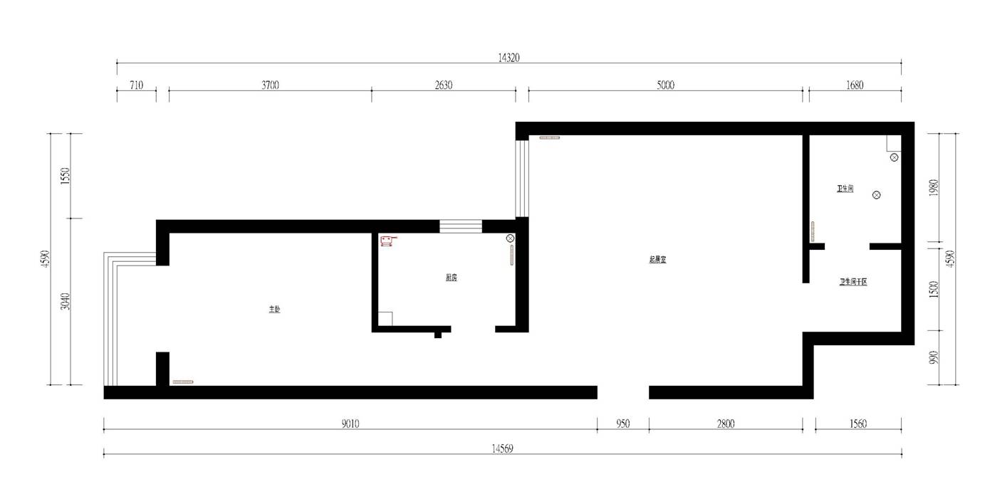 京铁家园-一居室-60.00平米-装修设计