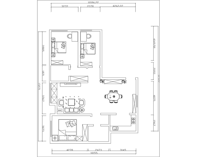 中信公园城-欧式新古典-三居室