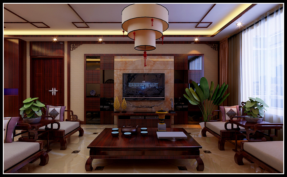 明泰领秀长风项目-中式古典-四居室