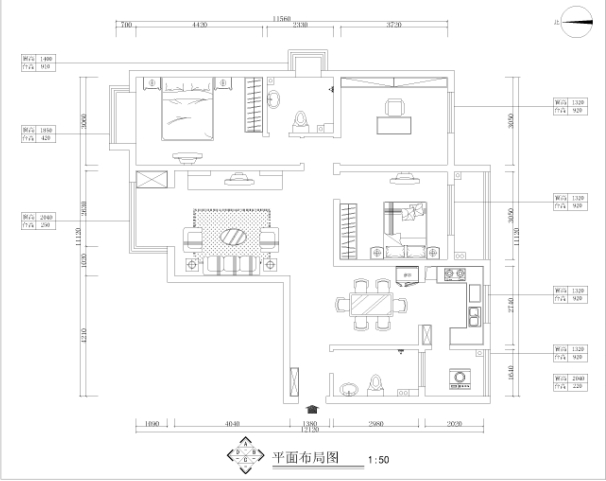 金域阅山-田园风格-三居室