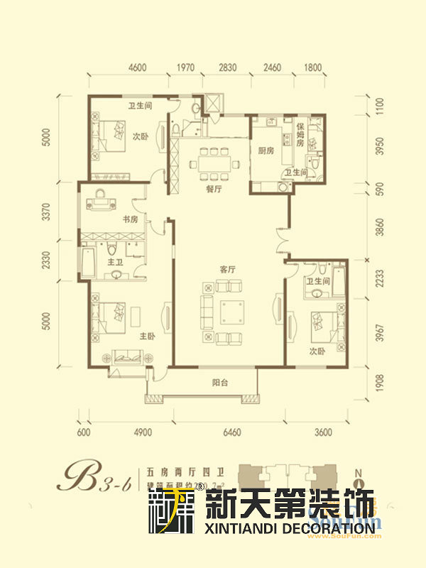建投十号院-中式古典-五居室