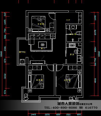 卓达书香园三期-现代简约-二居室