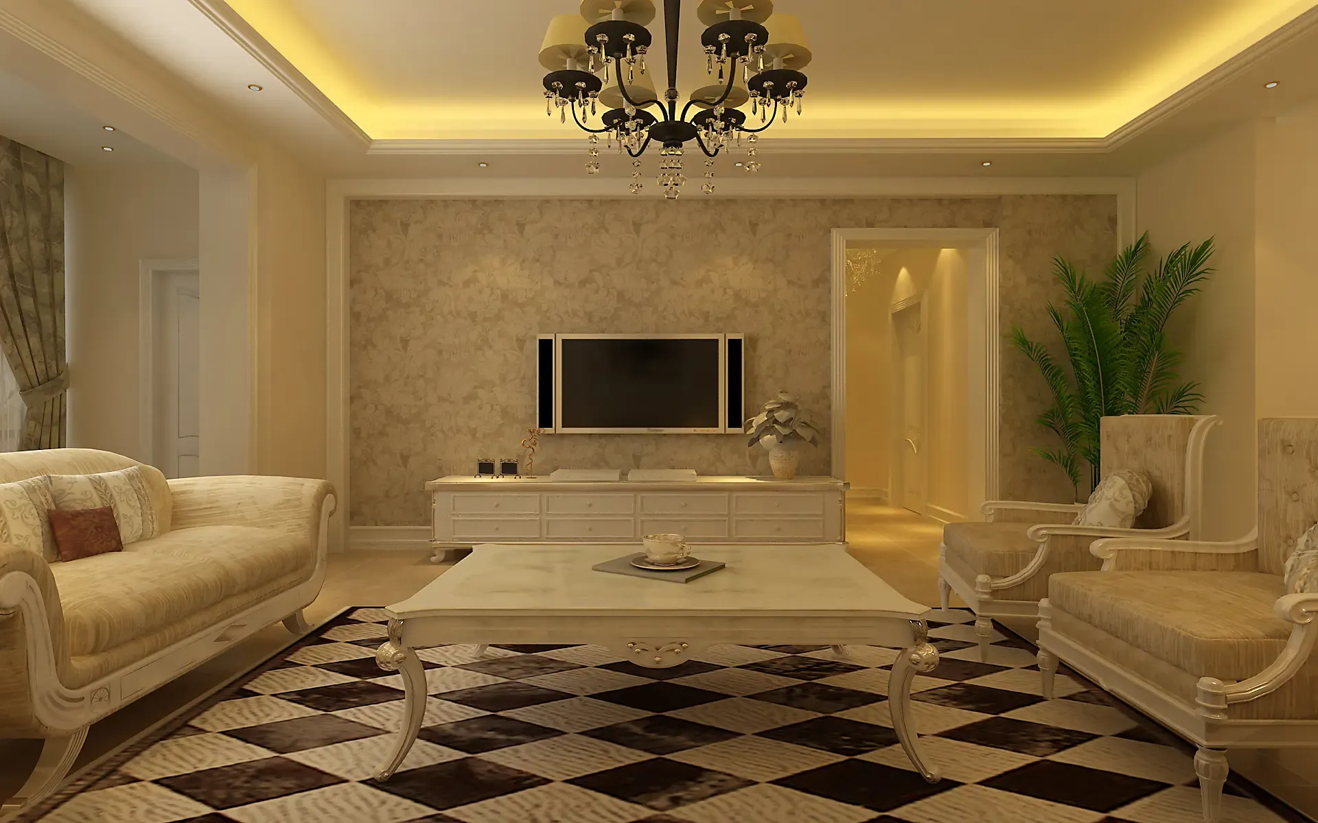 8万-保利玫瑰湾装修案例-天津房天下家居装修网