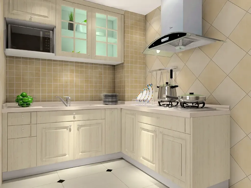 尚品宅配 l型橱柜整体f14596定做 e1级环保板材