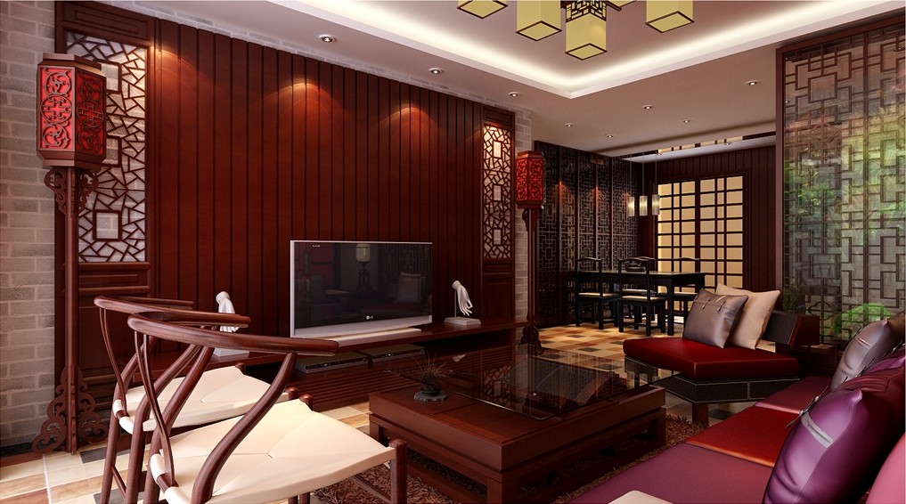 新加坡城-中式古典-三居室