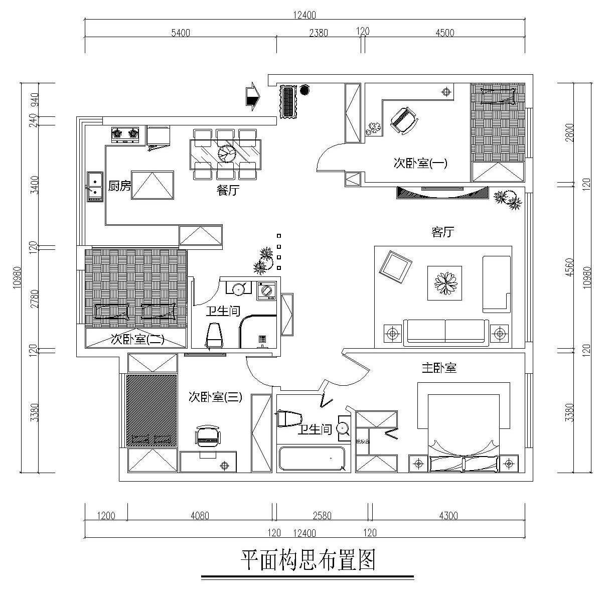 绿波漫板-现代简约-四居室