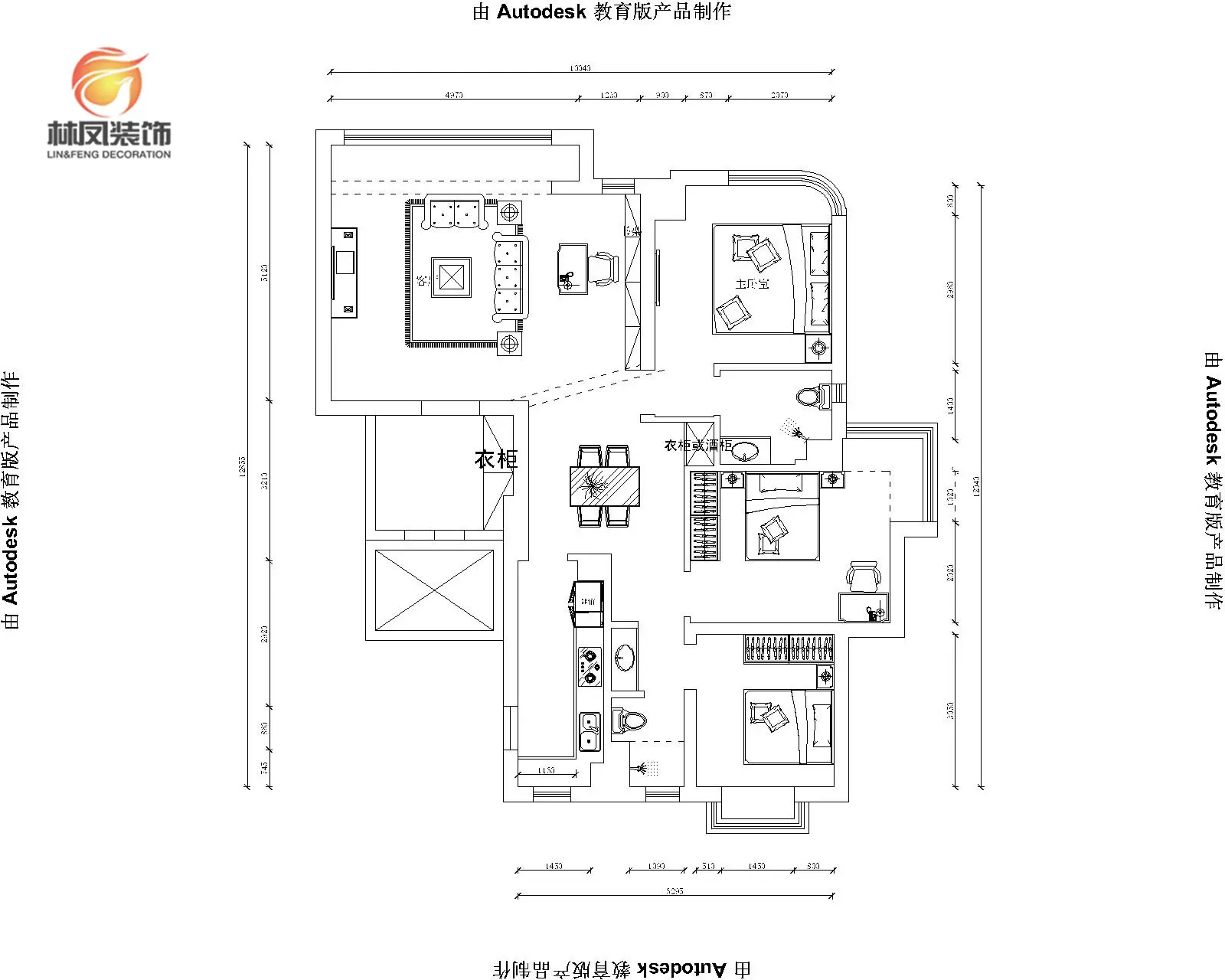 龙净·运河湾3号-简欧风格-三居室