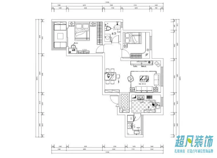 新里卢浮宫馆三期-田园风格-二居室