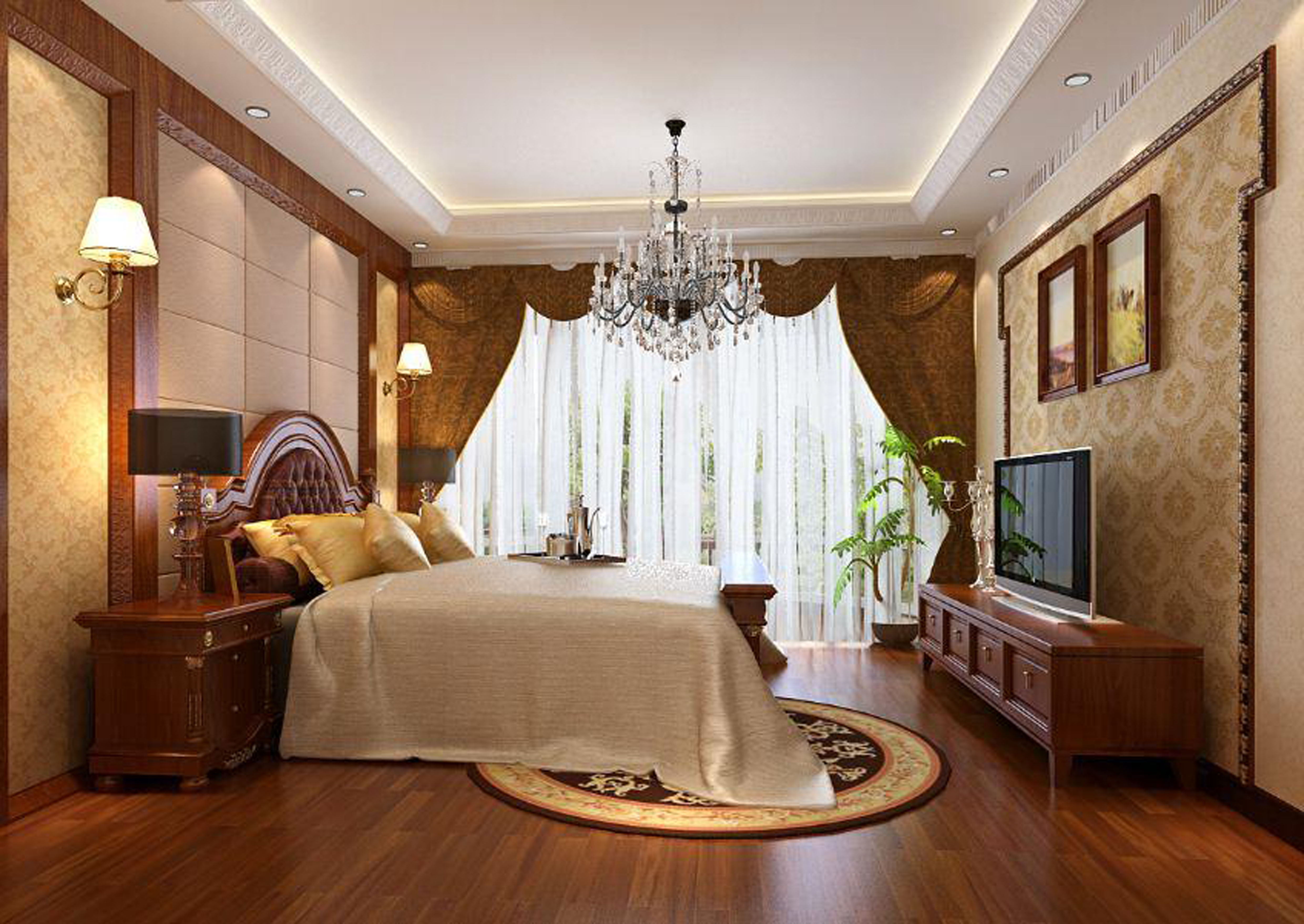 珠江绿洲-美式风格-三居室