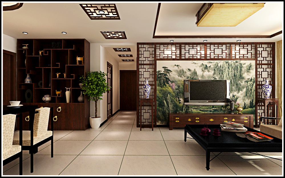 金世界-中式风格-三居室