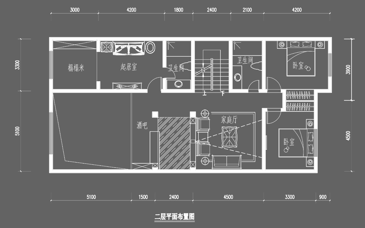 康城二期-中式风格-六居室