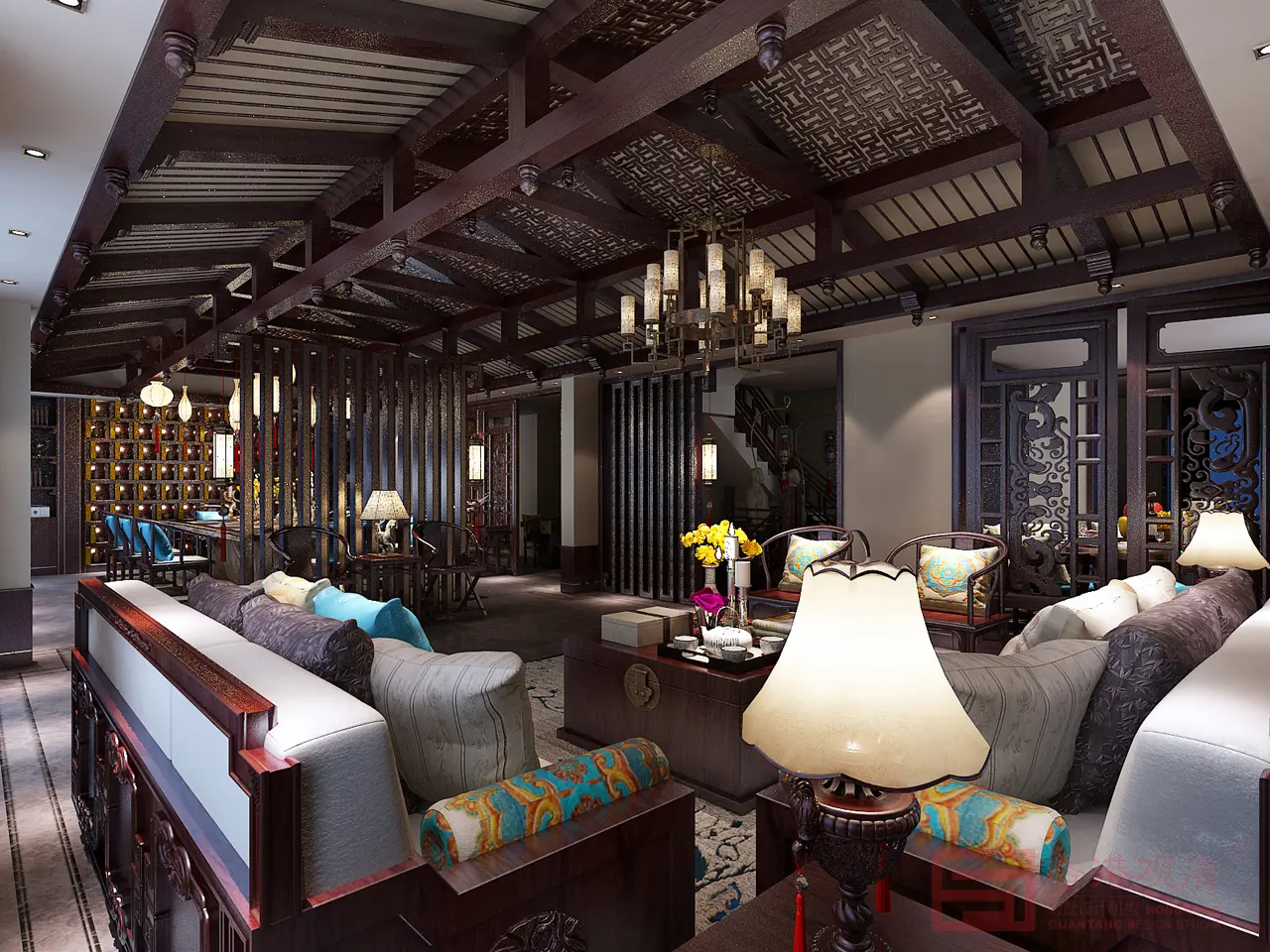 中式会所,古色古香