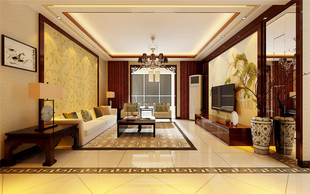 金河国际公寓-中式风格-三居室