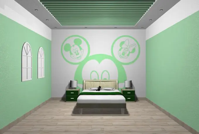 用兰舍硅藻泥装修的卧室效果图,很绿色很环保很好看.