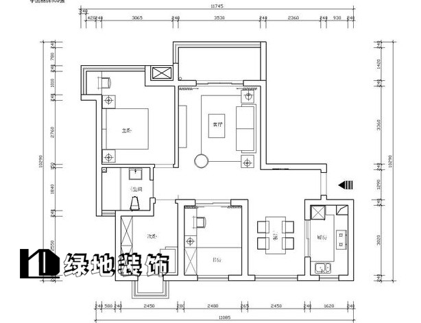 君悦城-中式古典-二居室