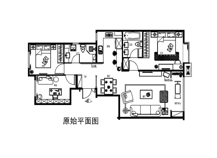 青年路120平米欧式新古典灵动典范