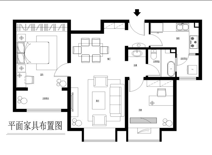 紫晶悦城-现代简约-二居室