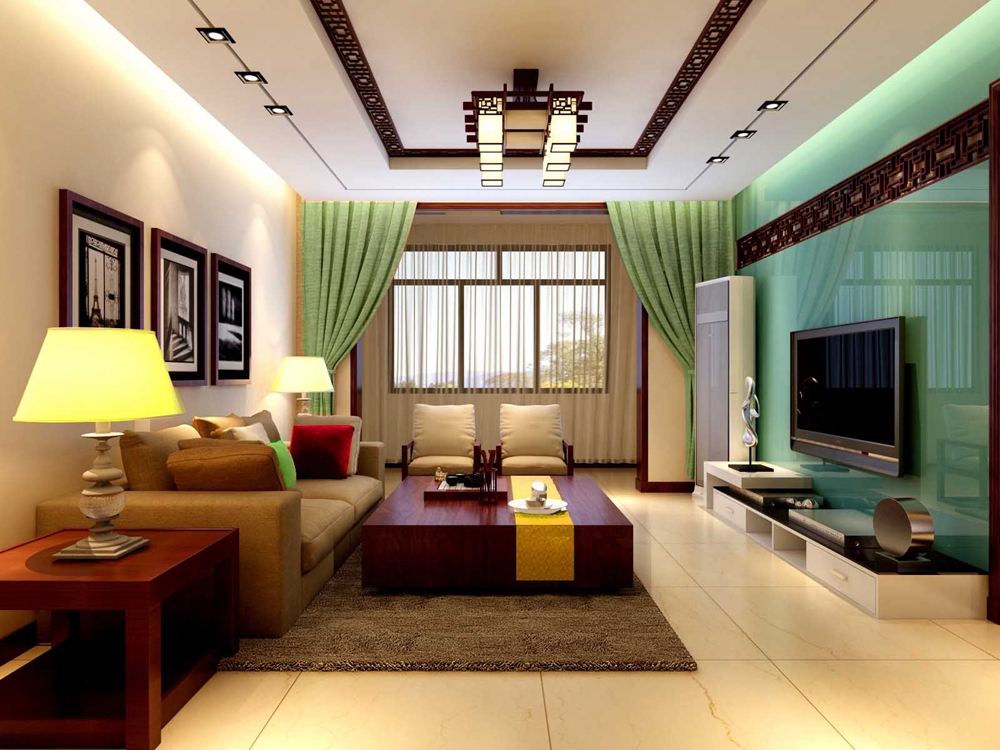 瑞纳紫轩-中式风格-二居室