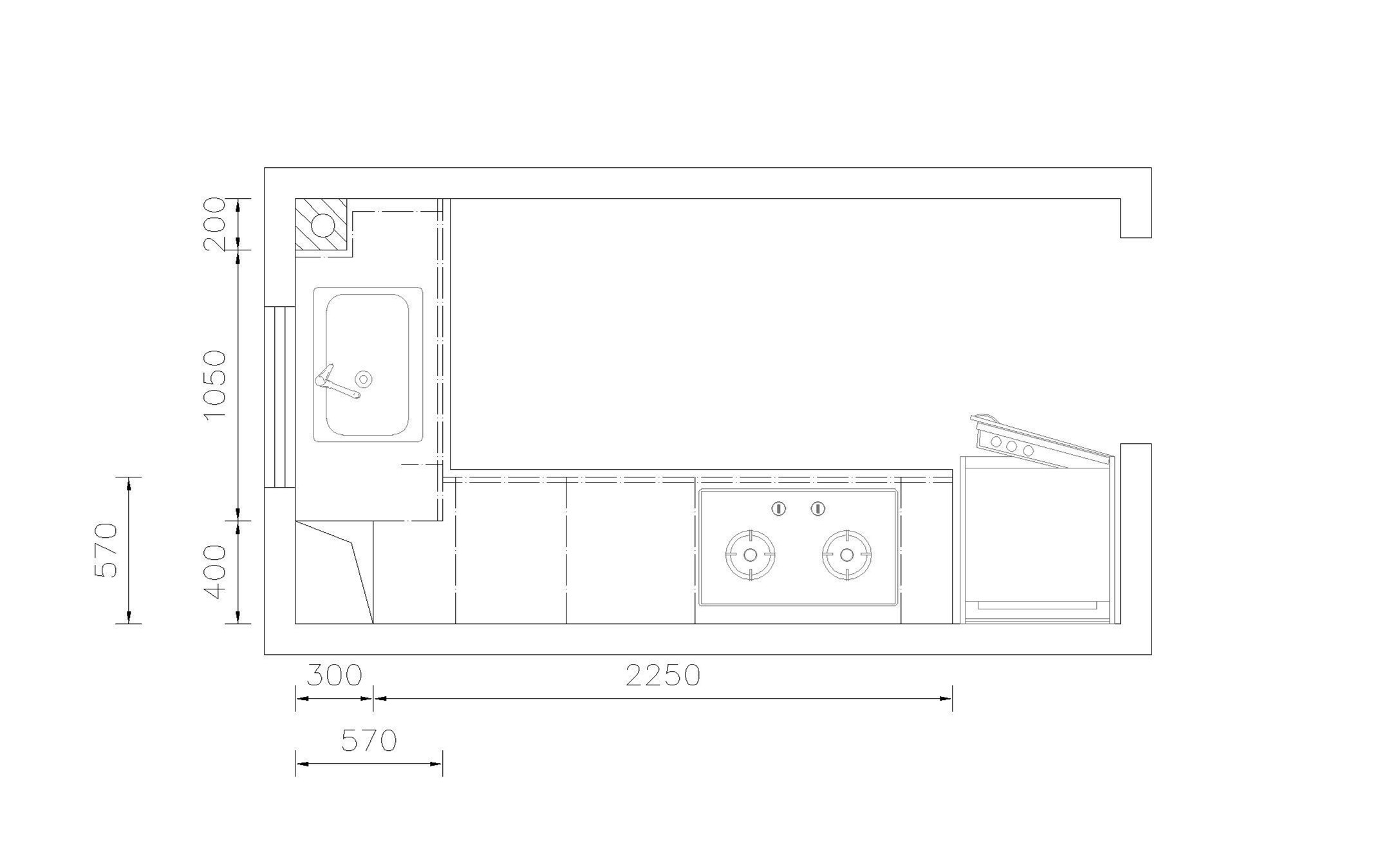 首开国风美堂D2户型厨房设计图