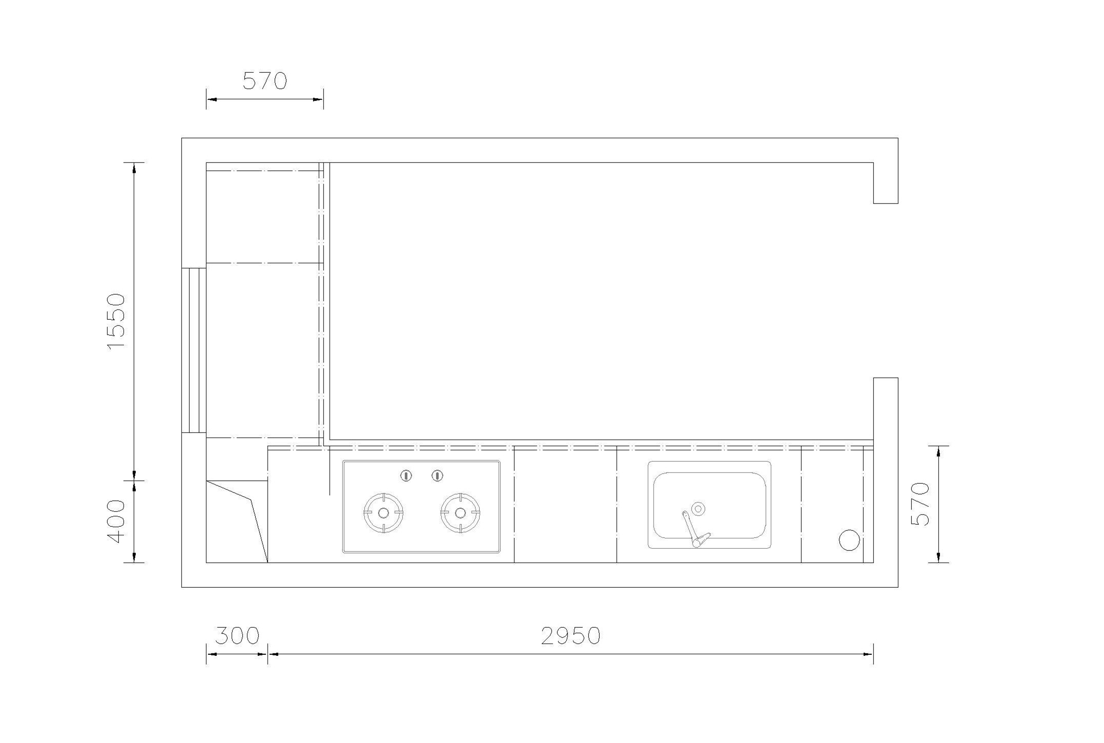 厨房地砖平面图图片