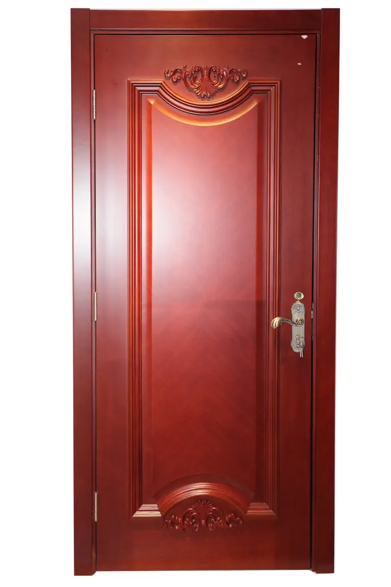 欧派 荣耀木门ops-310 实木复合 烤漆 胡桃红色